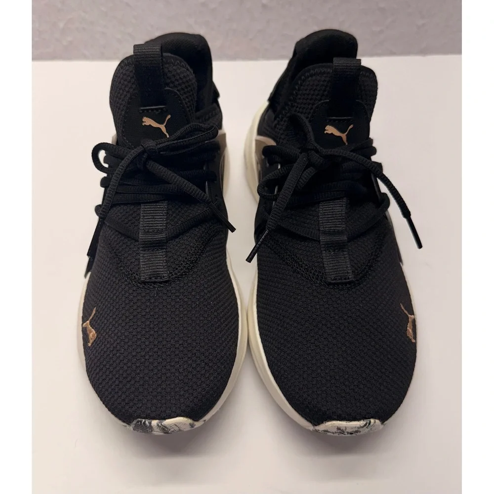 PUMA Softride Enzo Evo Molt Metallic Black Gold Women's Size 9 Sneaker 378733-01